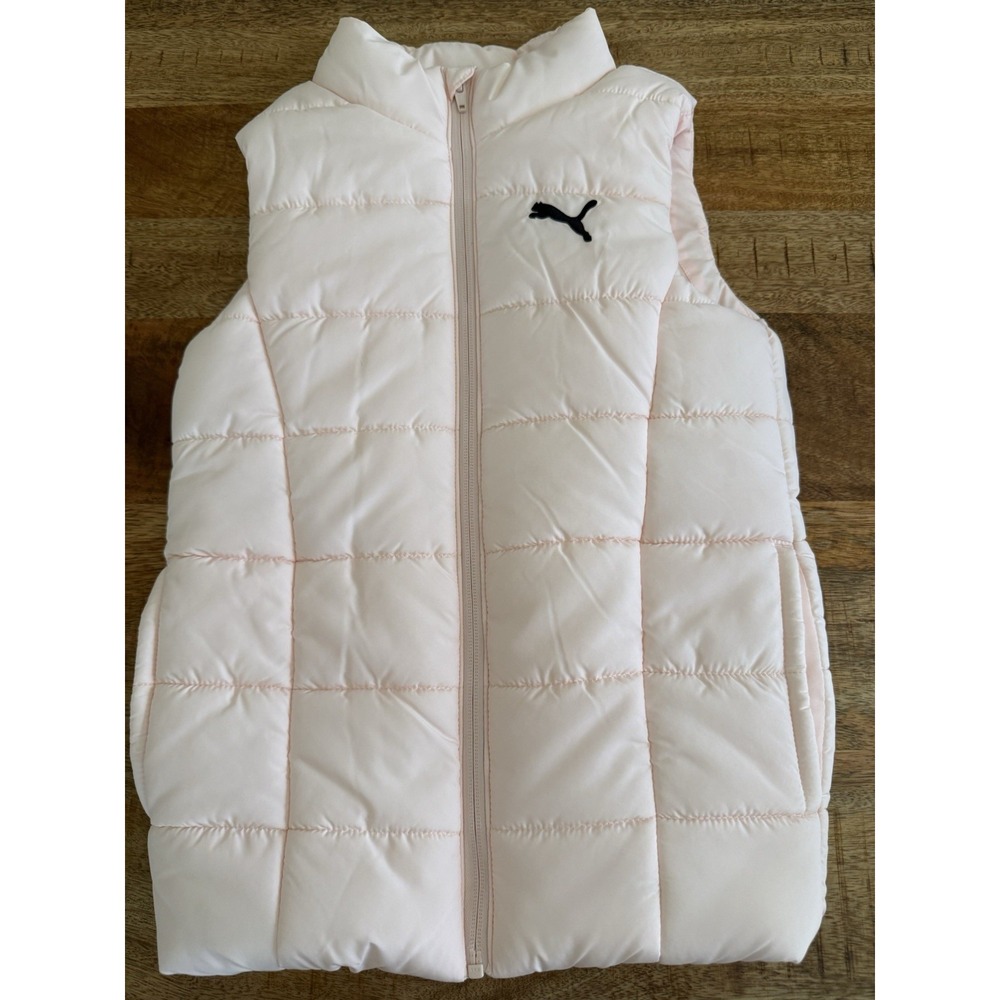 Puma Puffer Vest Kids Girl Size Medium 10/12 Lightweight Insulated Outdoor NWT